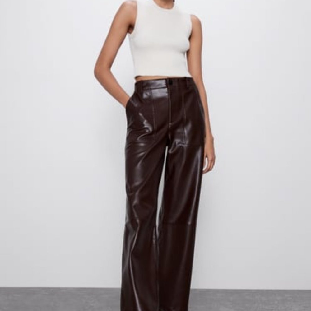 Zara Ribbed Knit Top Ecru